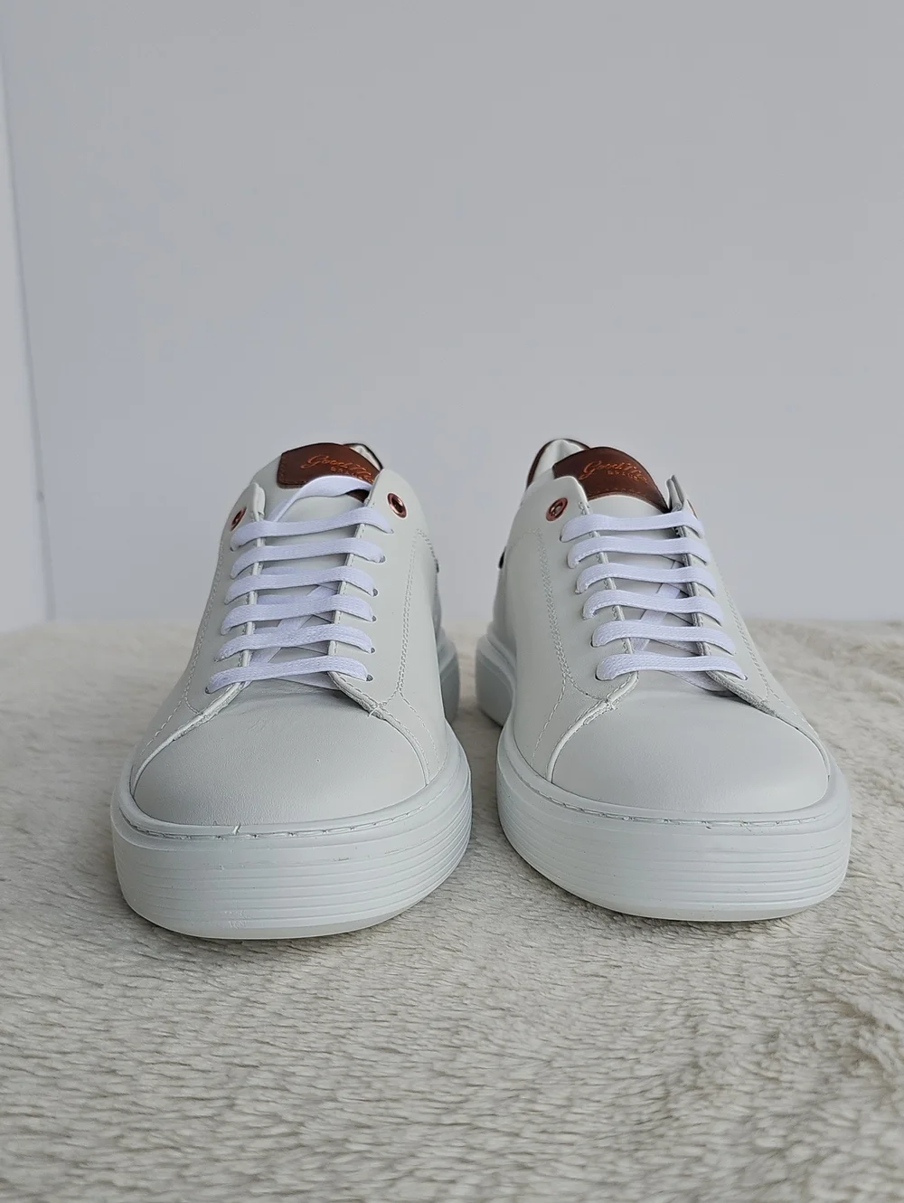 ​NIB Good Man Brand Men's White Leather Low Top Sneakers Sz 7.5